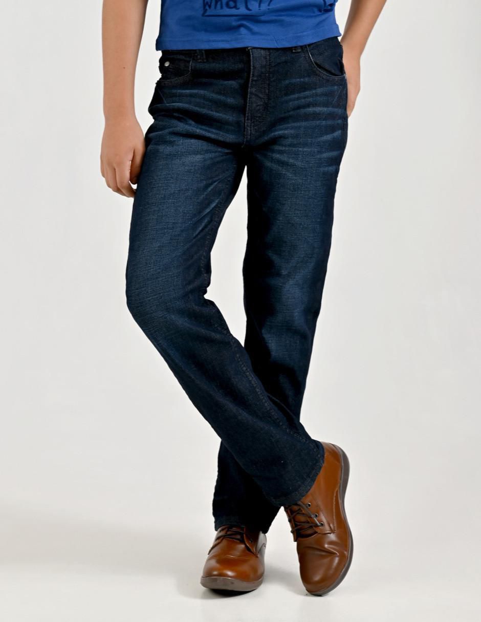 Jeans slim lavado medio para niño
