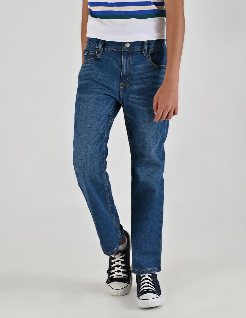 Jeans slim lavado medio para niño