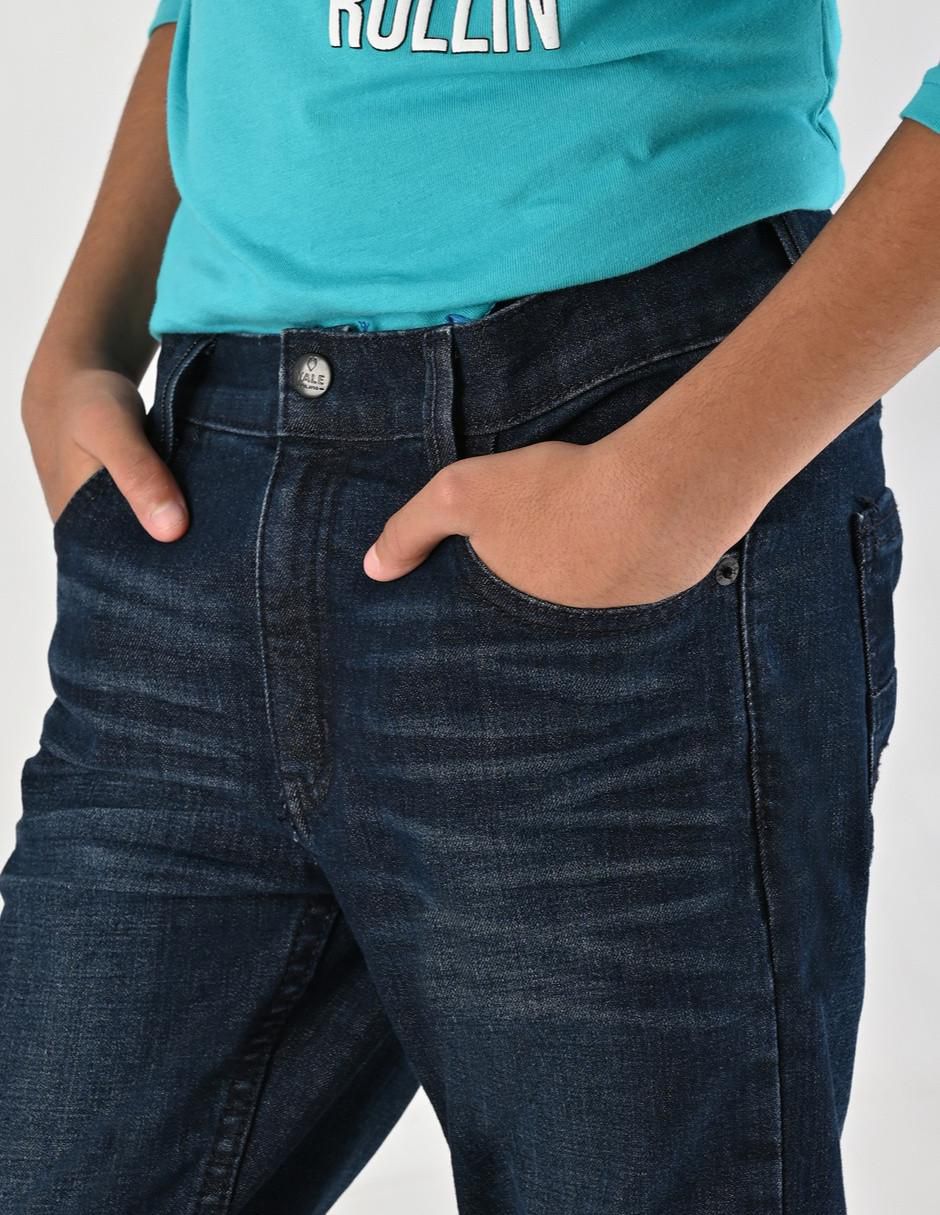 Jeans slim Yale lavado medio para niño