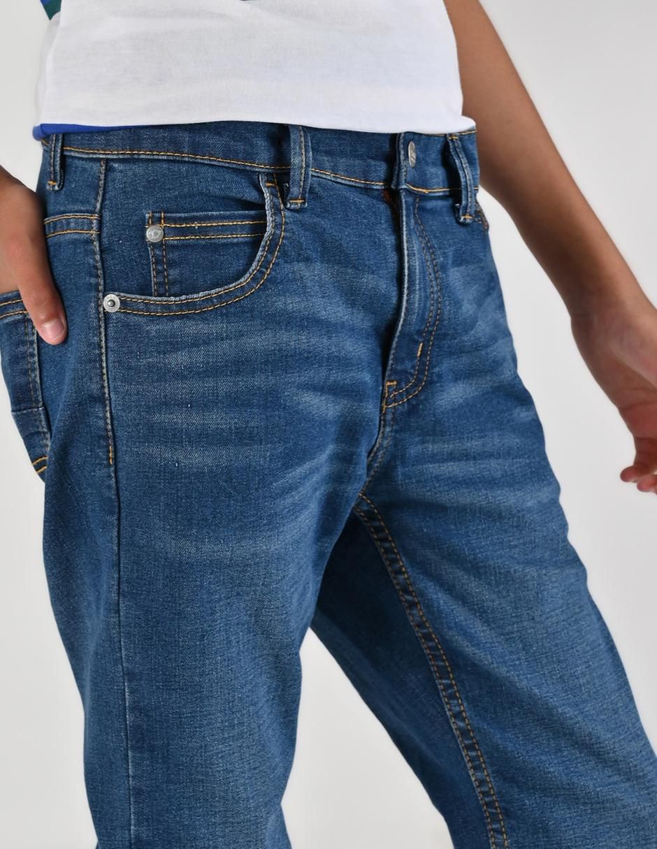 Jeans slim lavado medio para niño 4