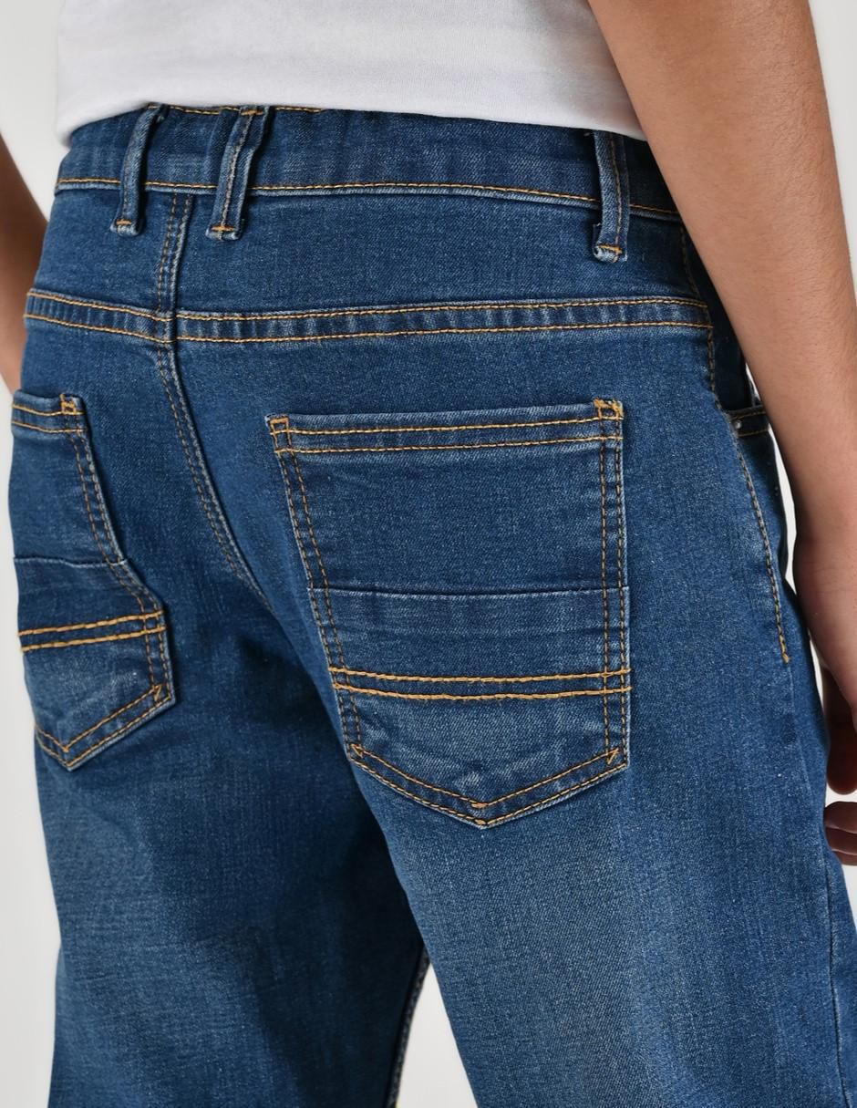 Jeans slim lavado medio para niño 5