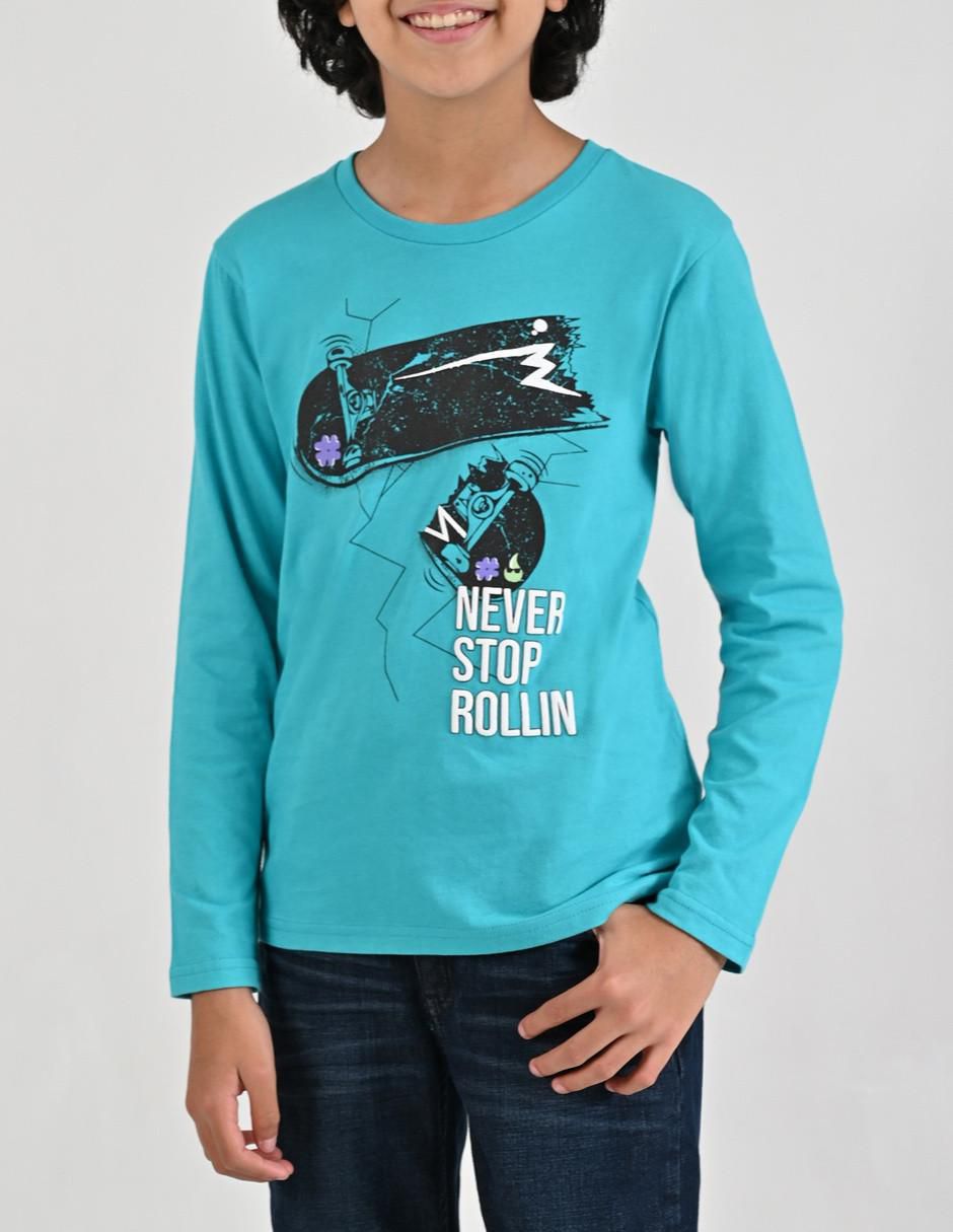 Playera manga larga para niño