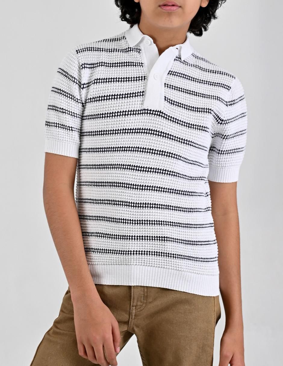 Playera tipo polo para niño