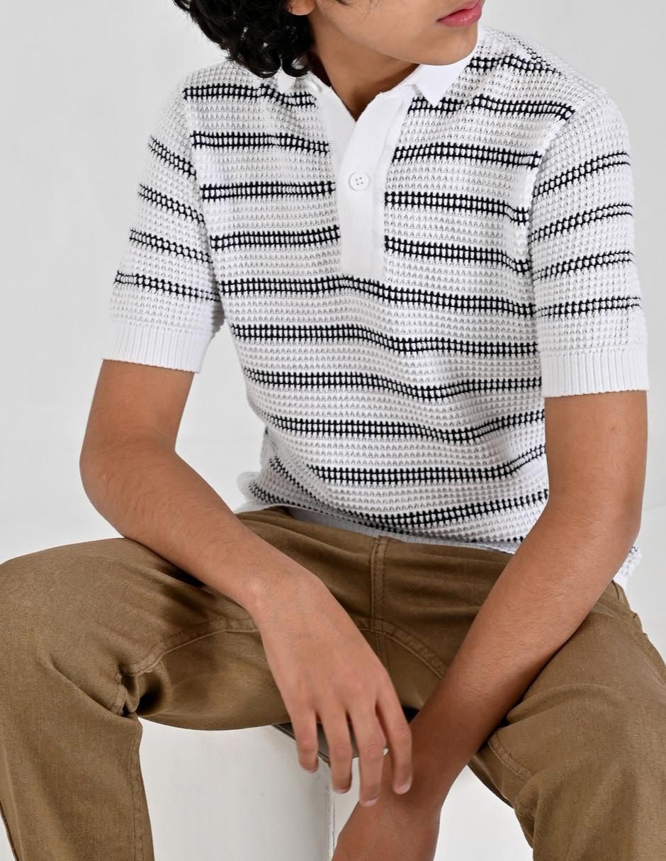 Playera tipo polo para niño 5
