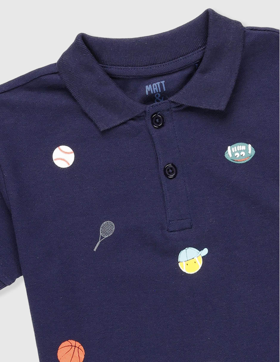 Playera tipo polo para niño 3