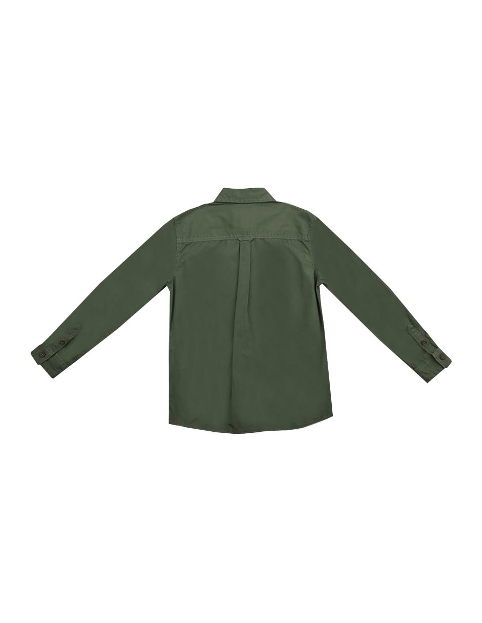 Camisa casual Zilai de algodón manga larga para niño 2