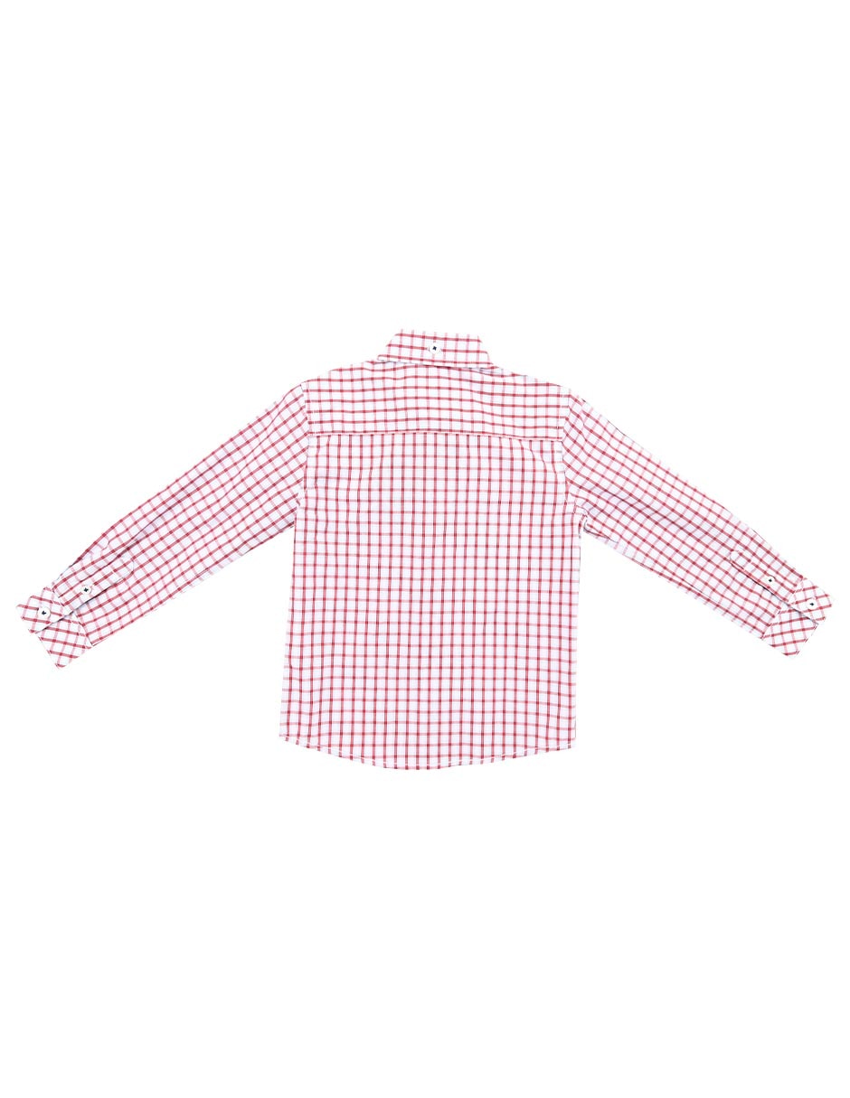 Camisa casual de algodón manga larga para niño 2