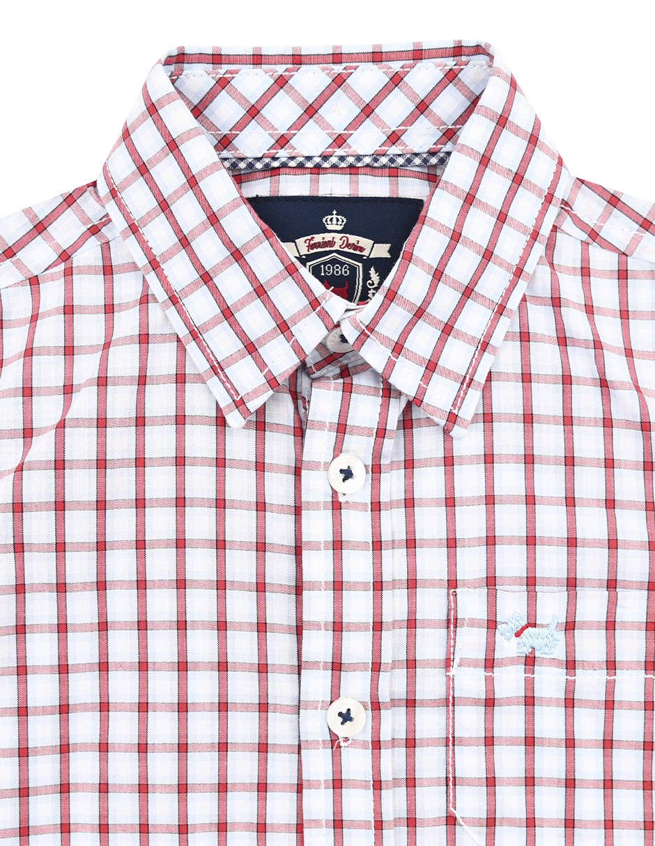 Camisa casual de algodón manga larga para niño 3
