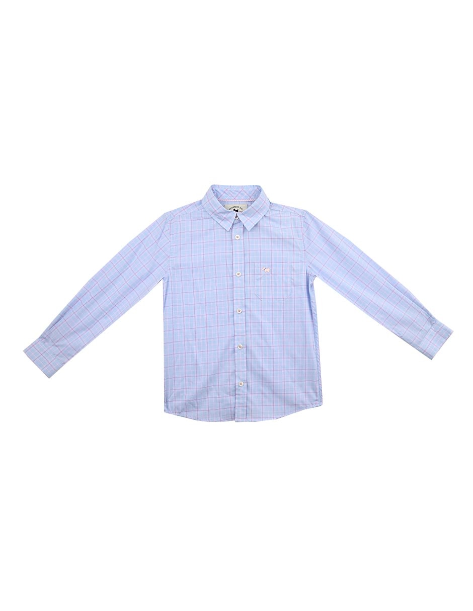 Camisa casual Tanya de algodón manga larga para niño