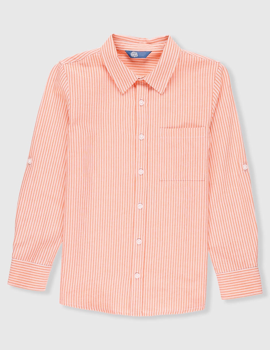 Camisa casual de algodón manga larga para niño