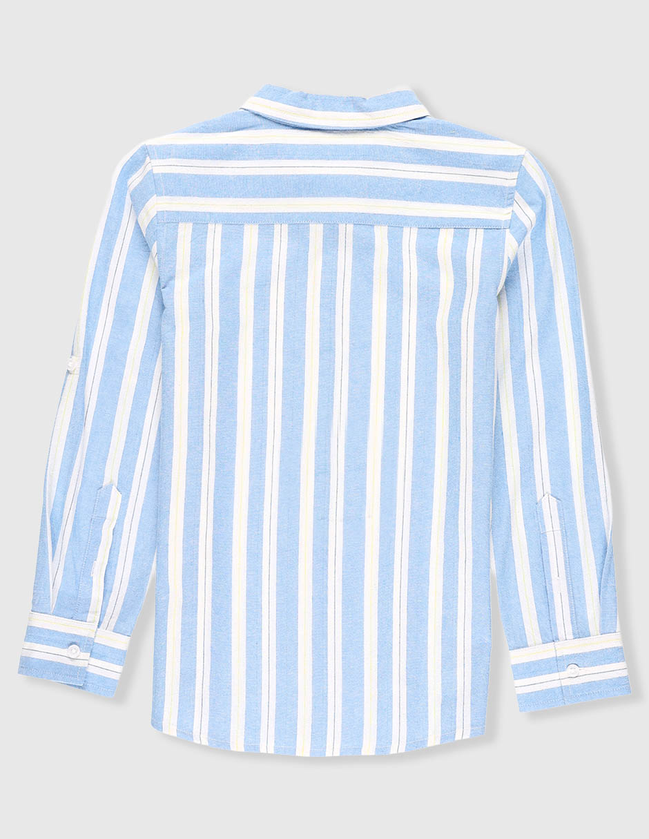 Camisa casual de algodón manga larga para niño 2