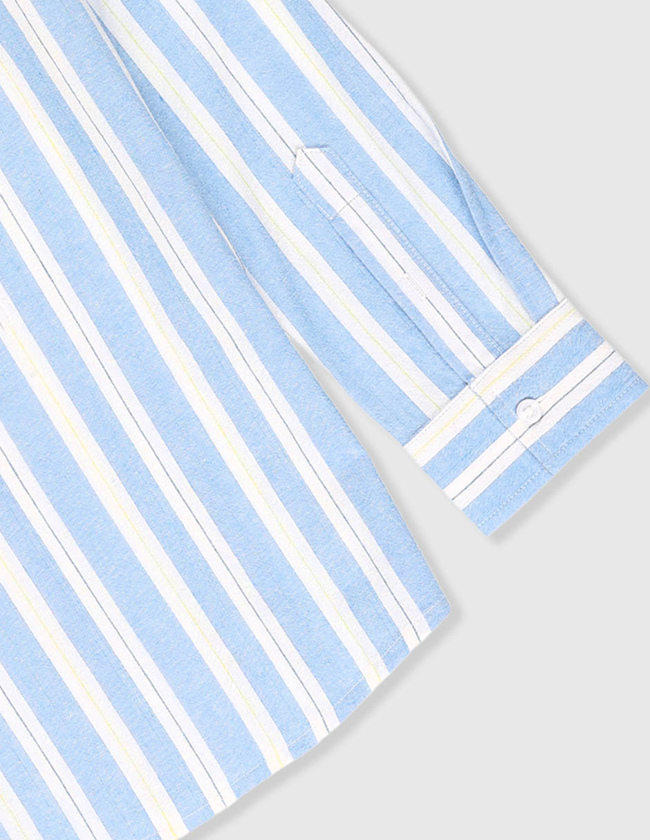 Camisa casual de algodón manga larga para niño 4