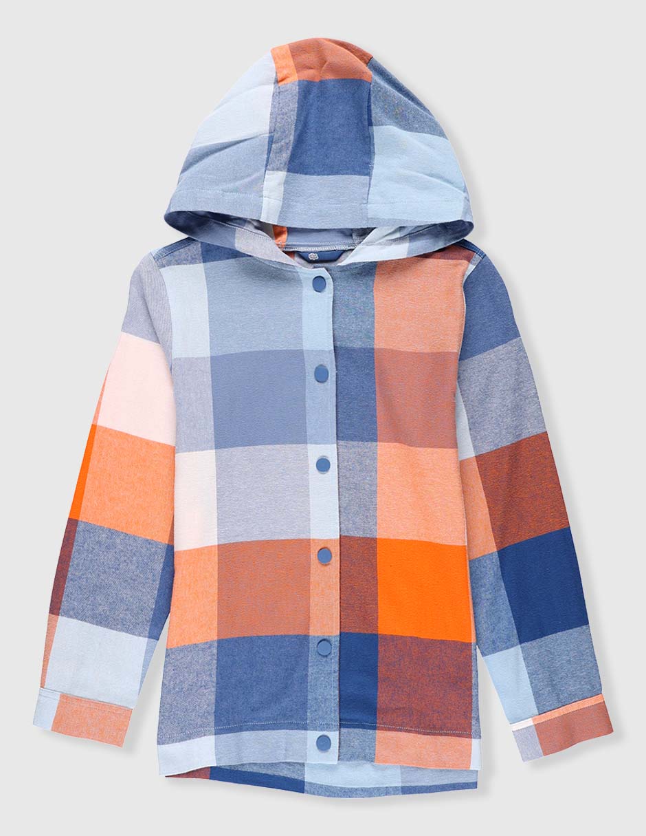 Camisa casual de algodón manga larga para niño