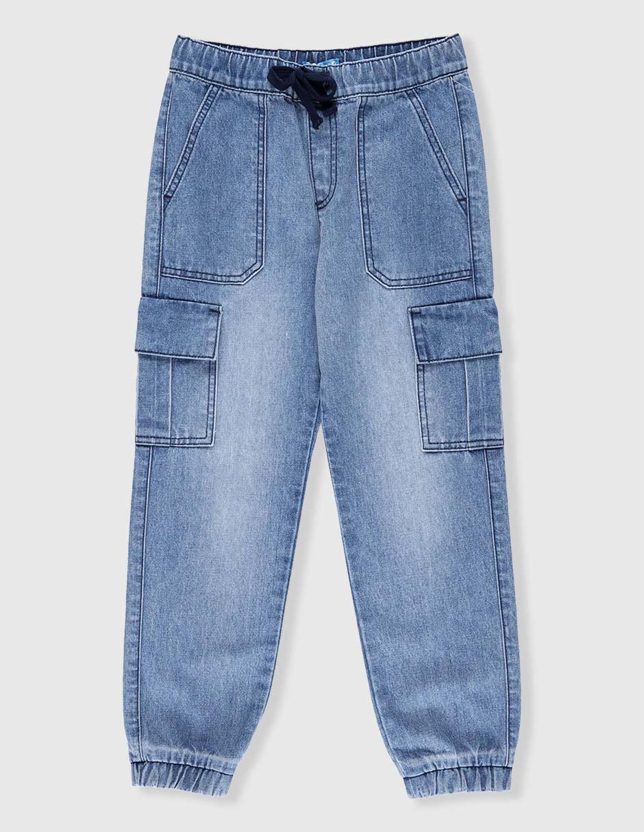 Jeans cargo straight para niño