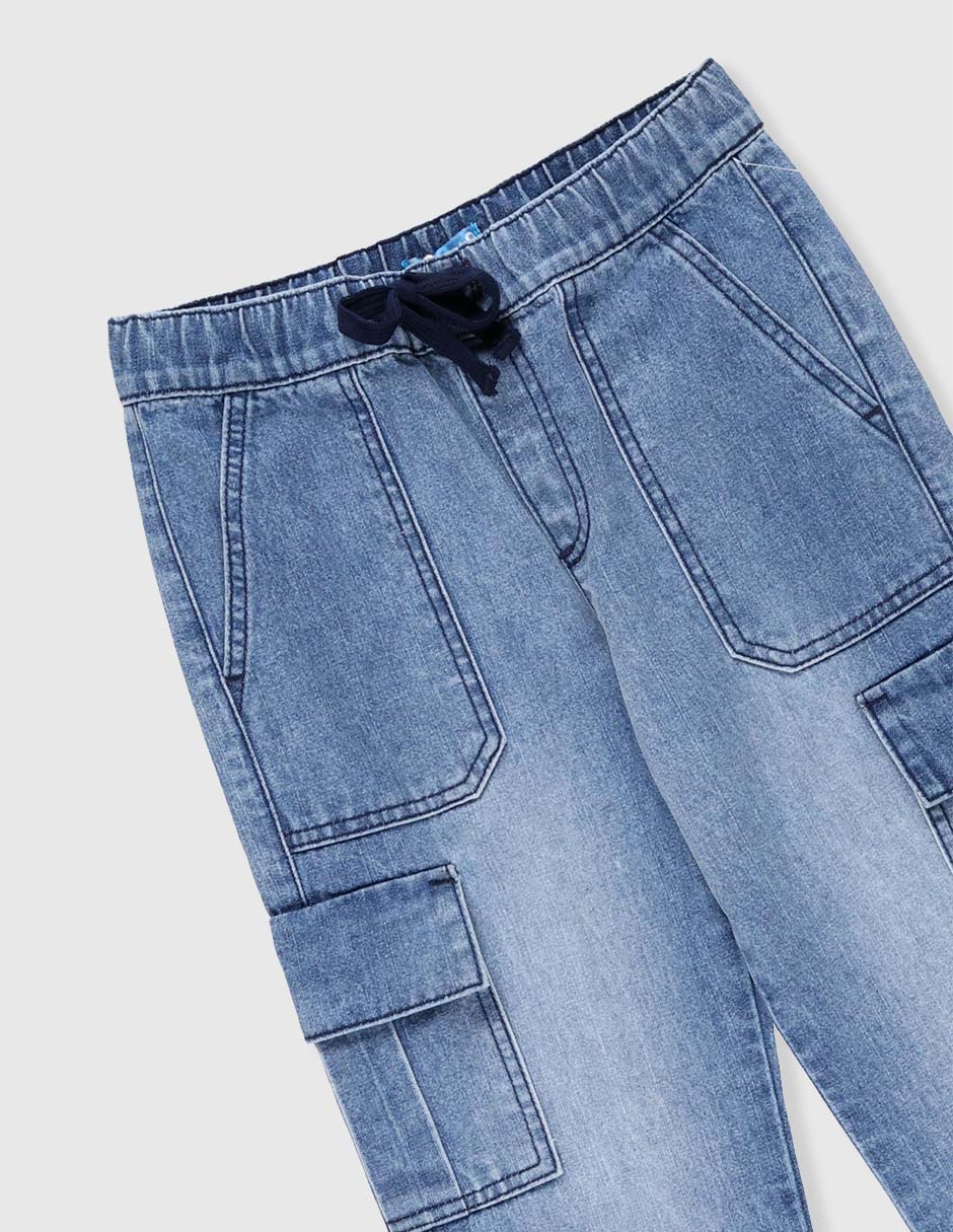 Jeans cargo straight para niño 3