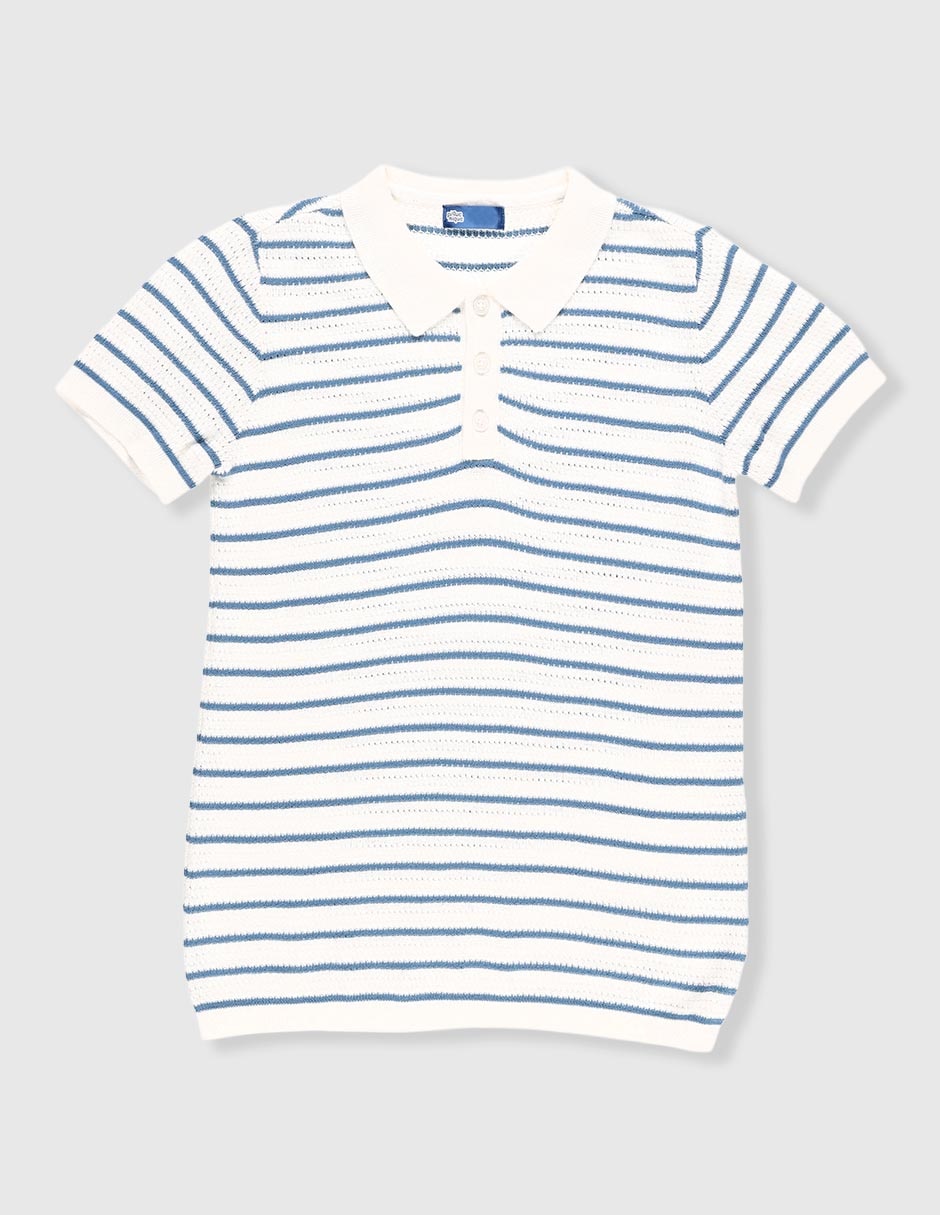 Playera tipo polo de algodón para niño Playera tipo polo de algodón para niño