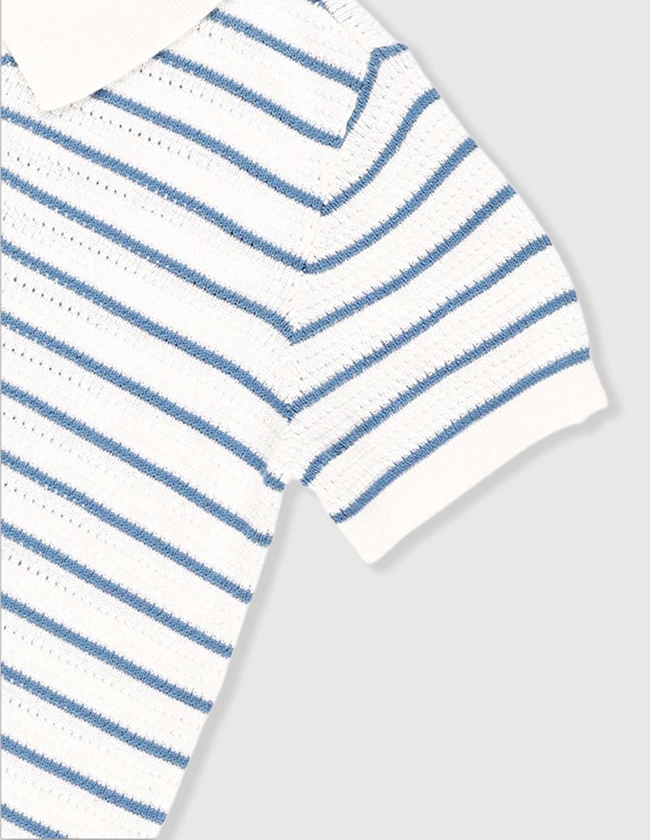 Playera tipo polo de algodón para niño 4