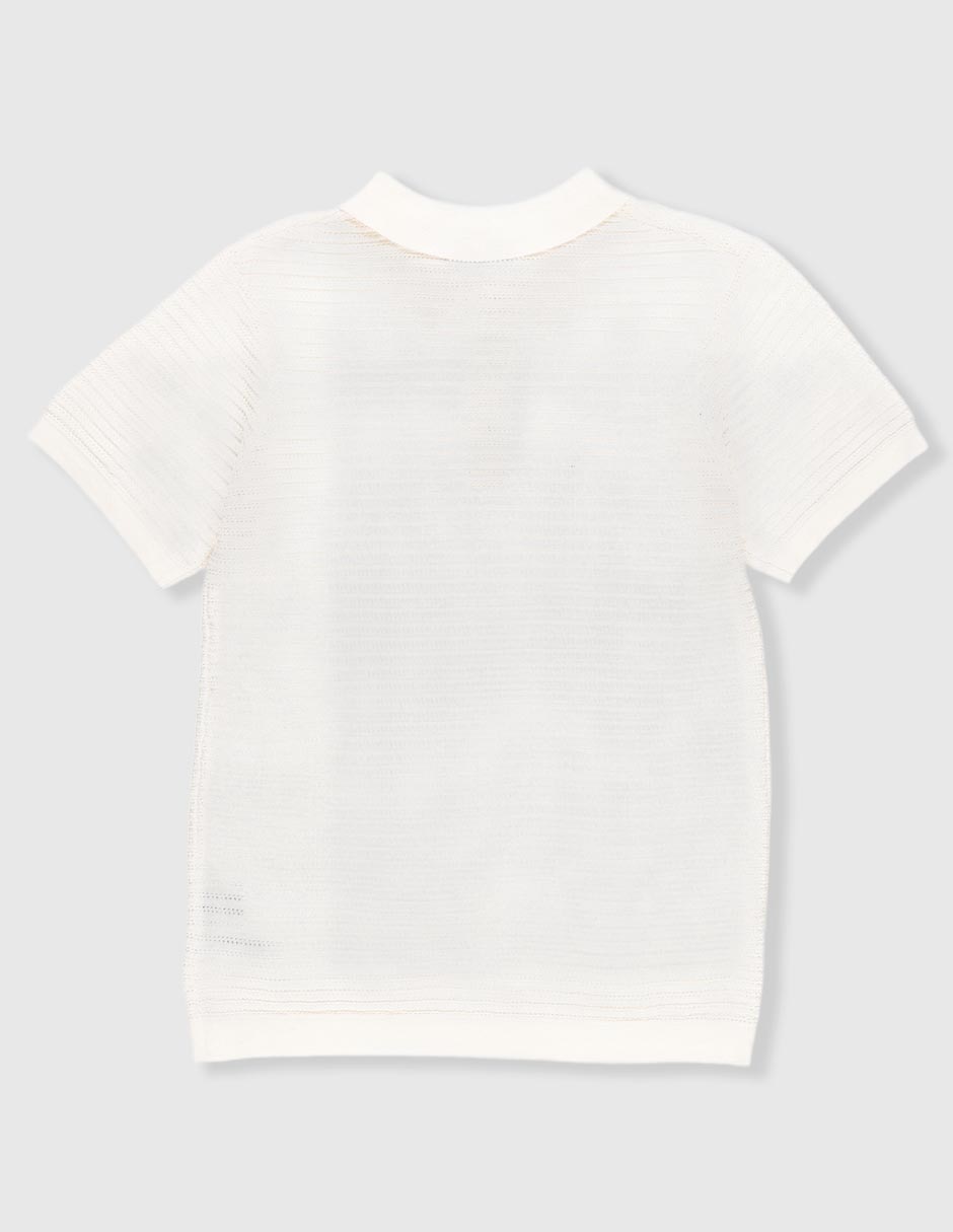 Playera tipo polo de algodón para niño 2