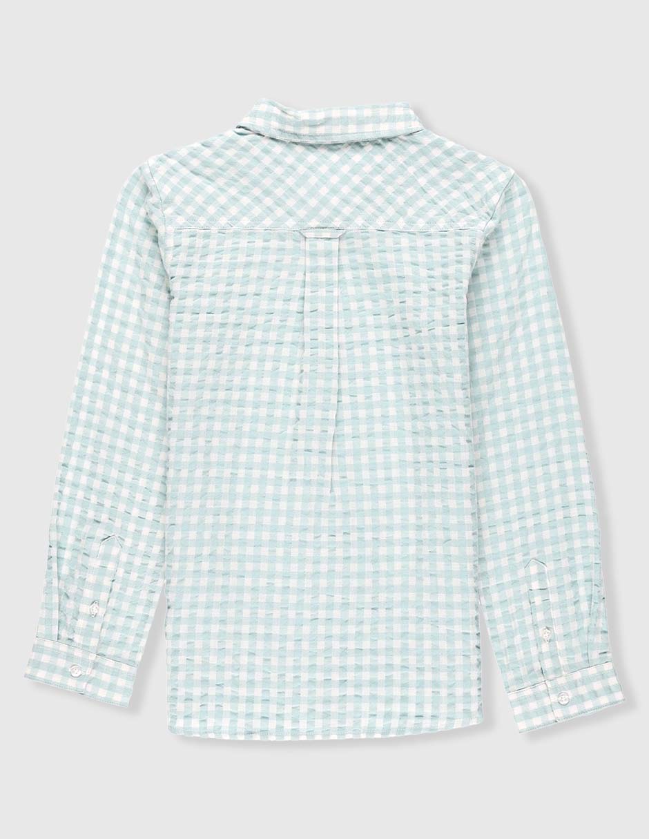 Camisa casual de algodón manga larga para niño 2