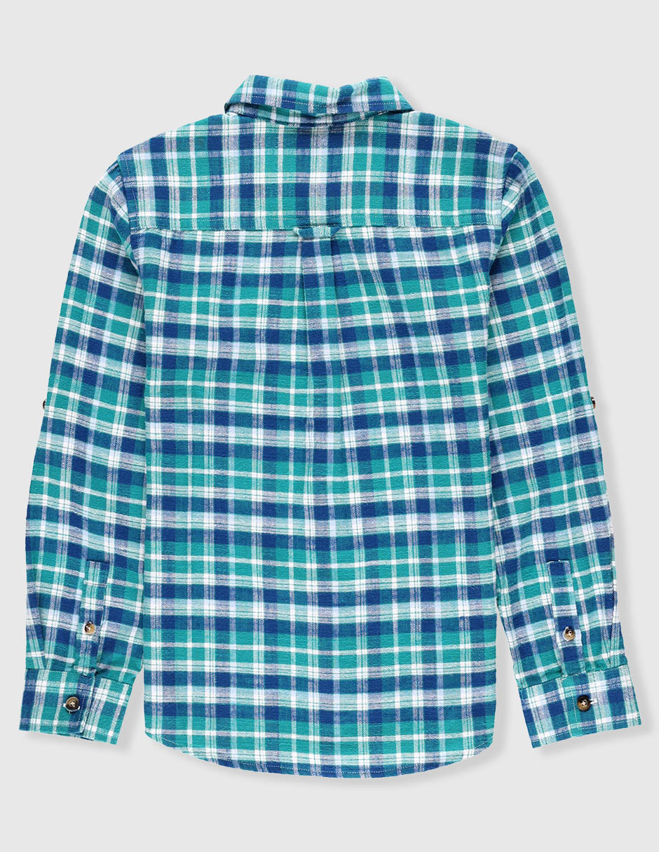 Camisa casual de algodón manga larga para niño 5