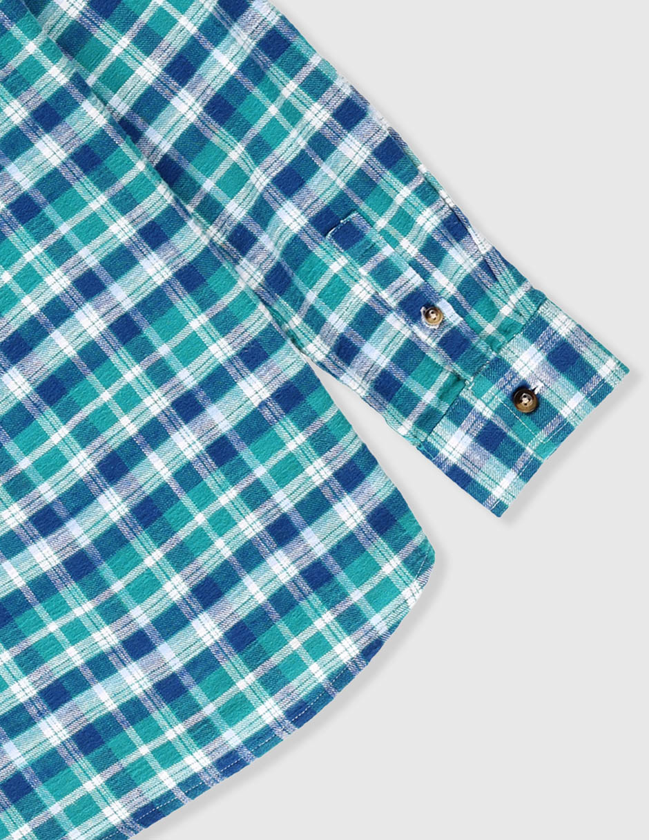 Camisa casual de algodón manga larga para niño 7
