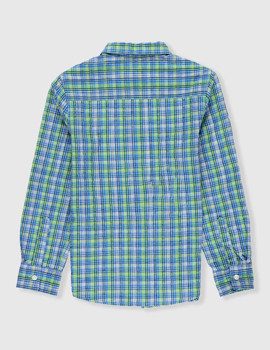 Camisa casual de algodón manga larga para niño 2