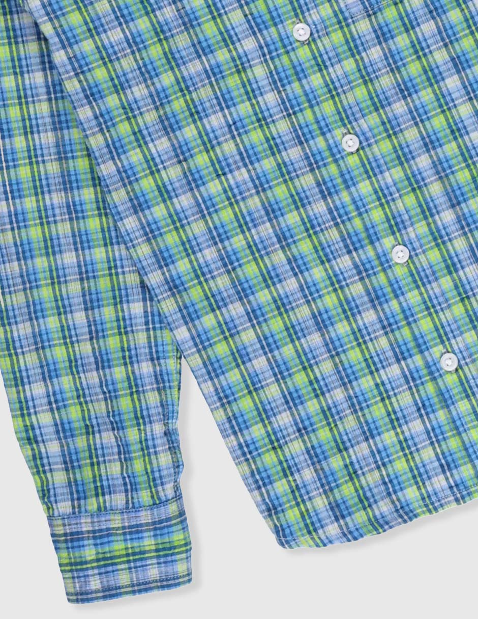 Camisa casual de algodón manga larga para niño 4
