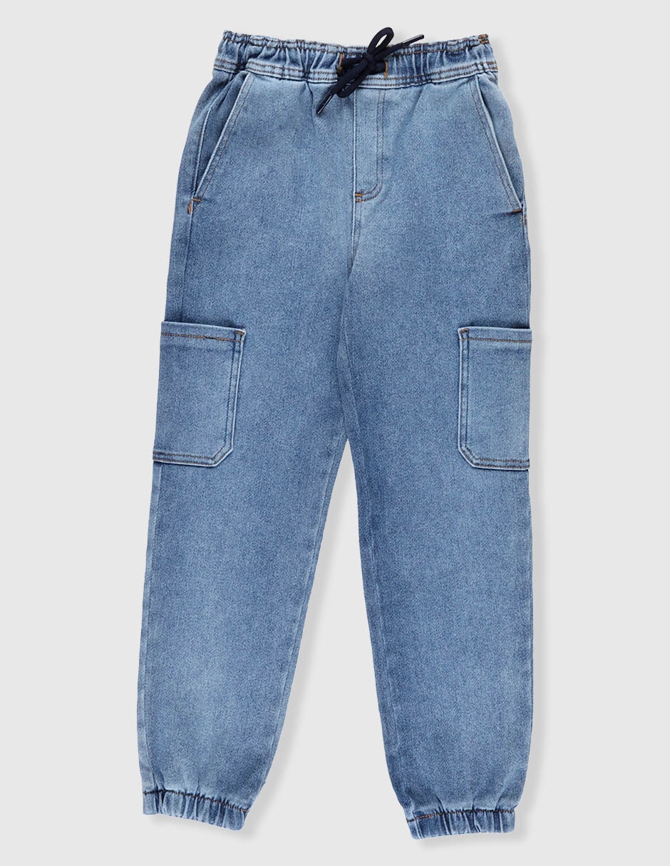 Jeans jogger straight deslavado para niño 2