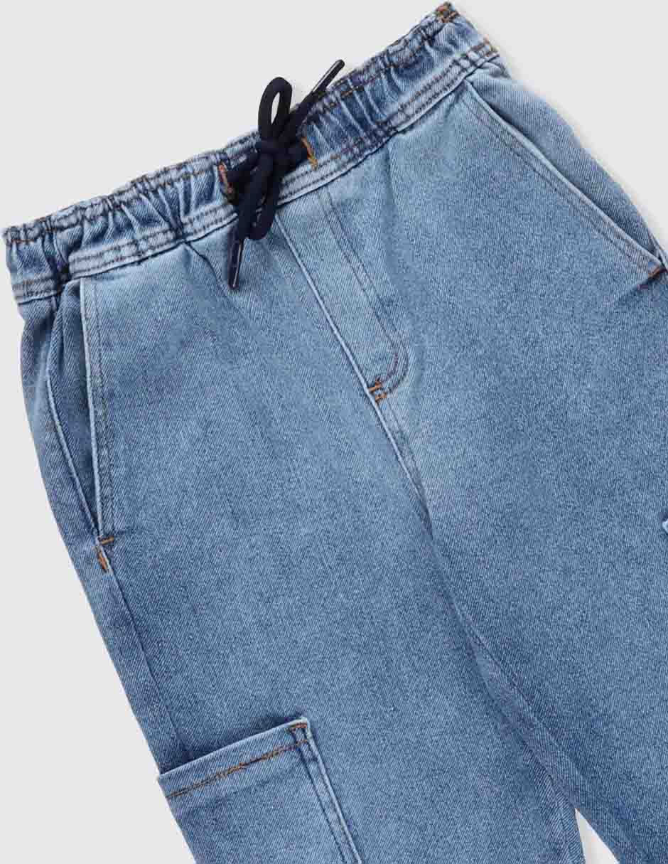 Jeans jogger straight deslavado para niño 3