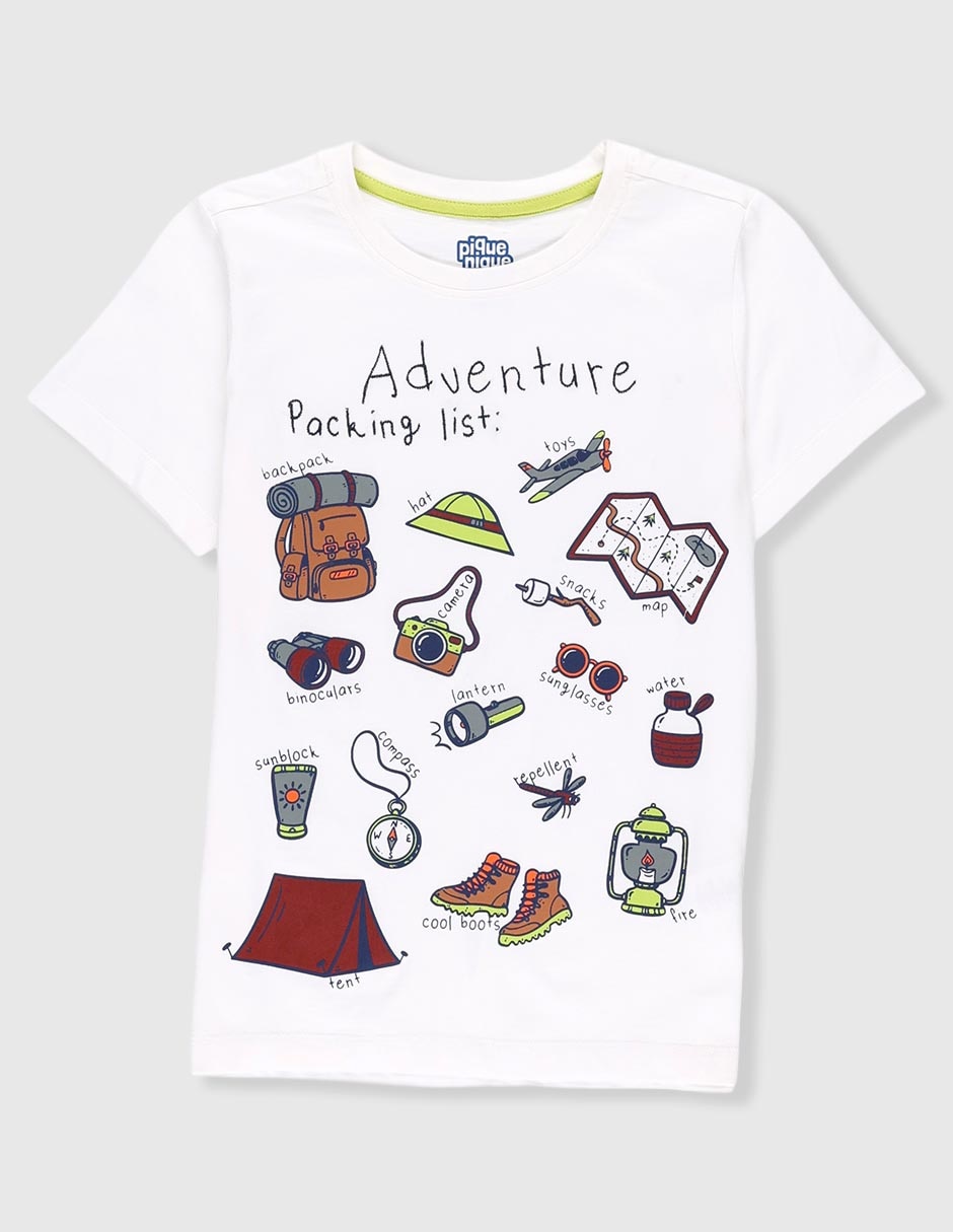 Playera manga corta para niño