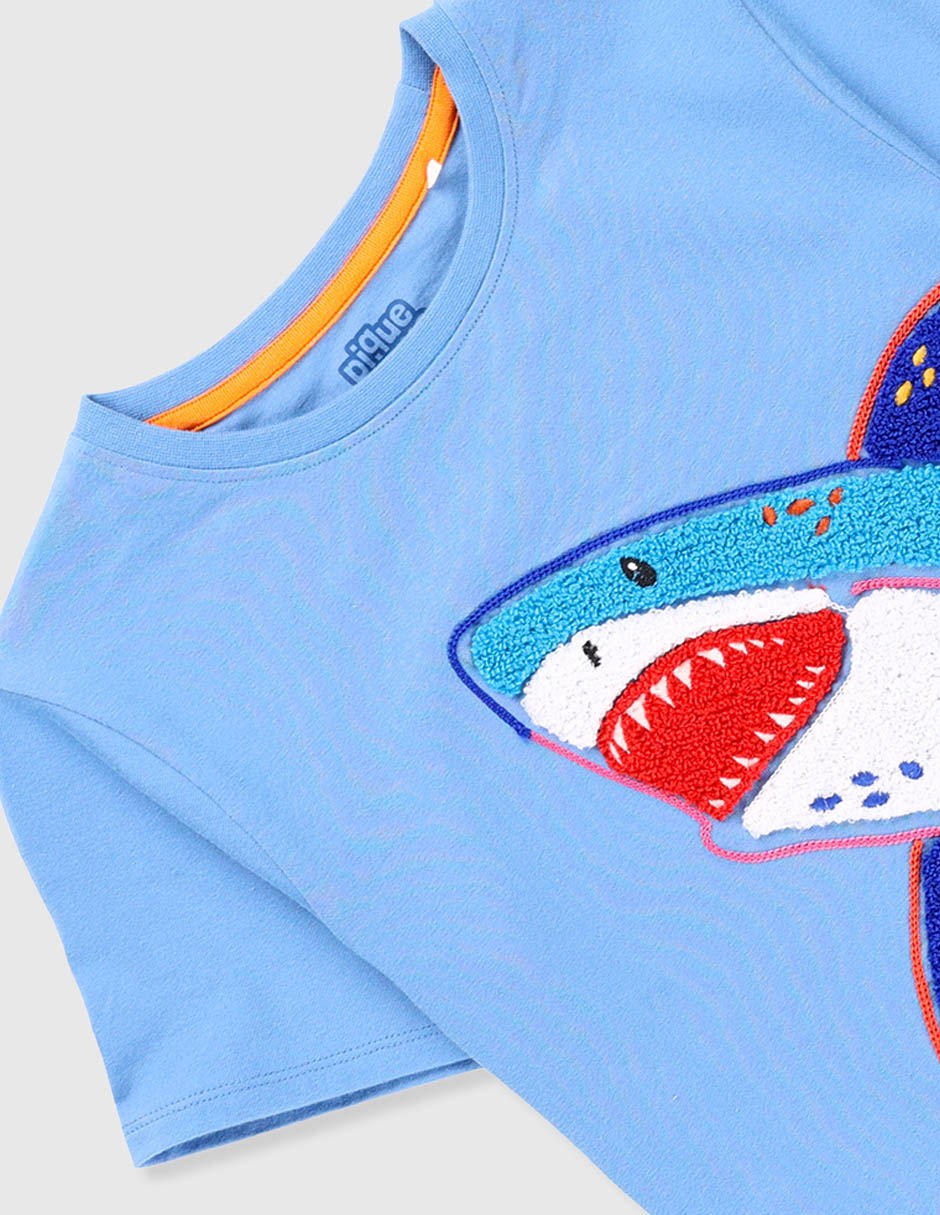 Playera Tiburón manga corta para niño 4