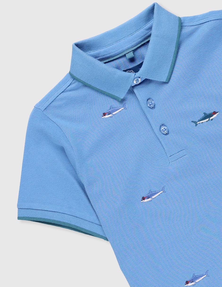 Playera tipo polo de algodón para niño 3