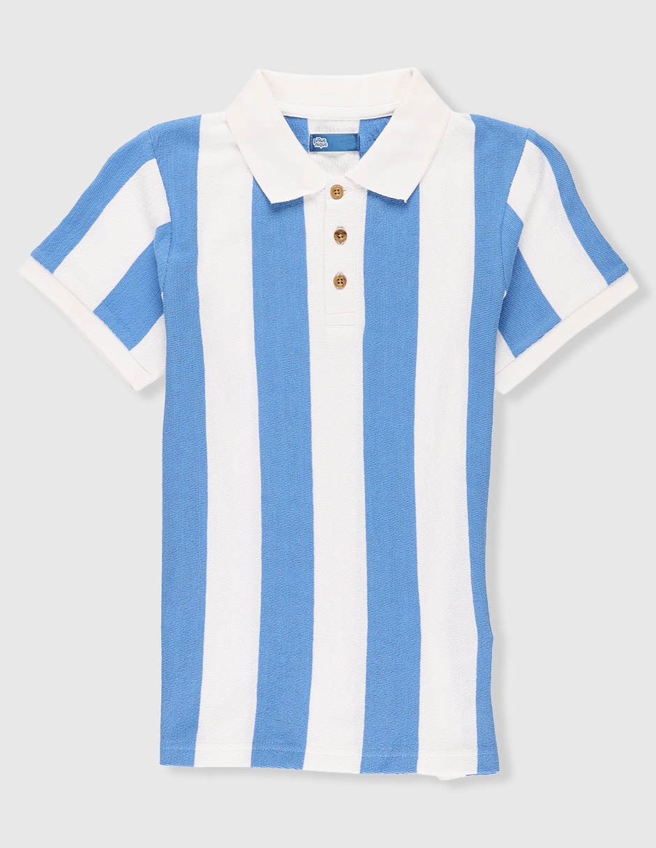 Playera tipo polo de algodón para niño