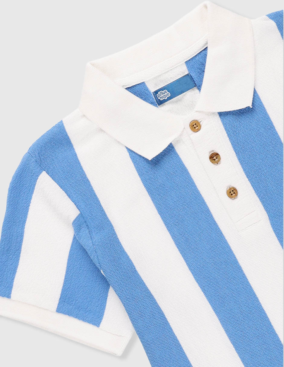 Playera tipo polo de algodón para niño 3