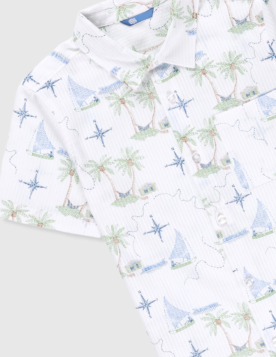 Camisa casual de algodón manga corta para niño 3