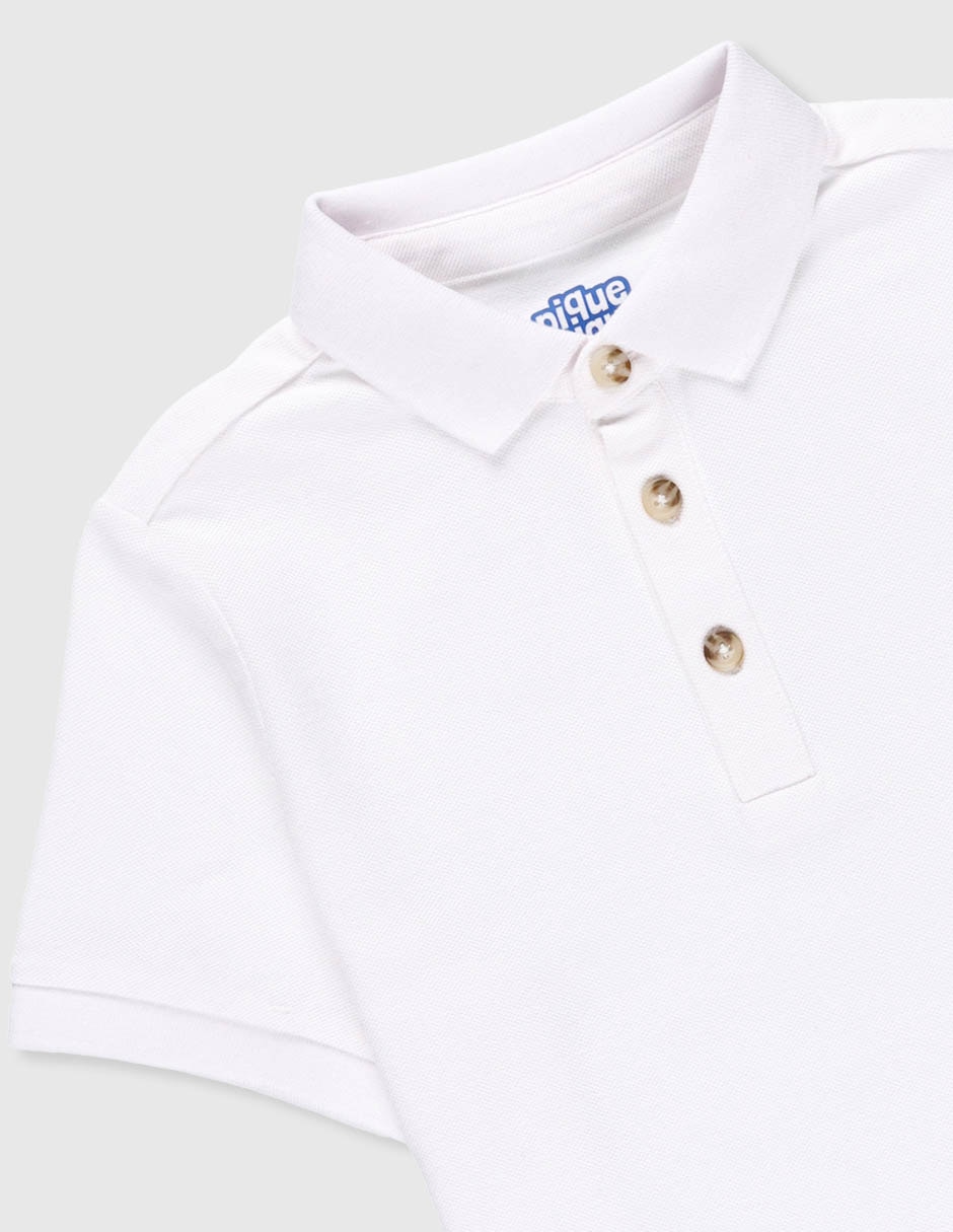 Playera tipo polo de algodón para niño 3
