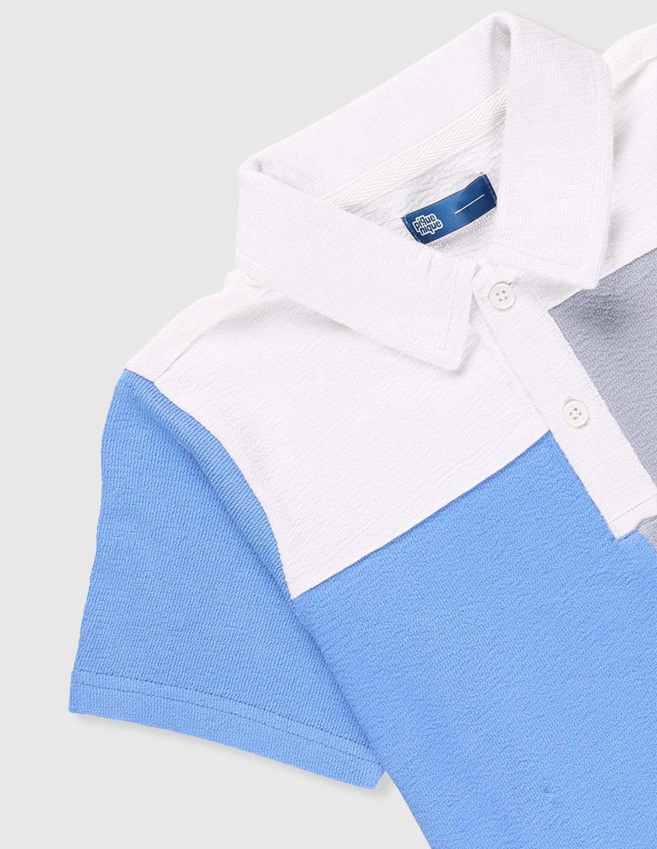 Playera tipo polo de algodón para niño 3