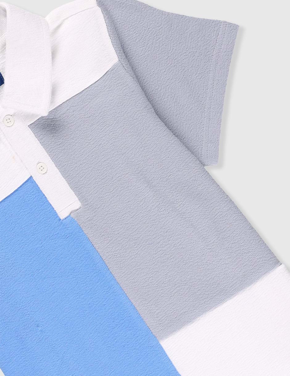 Playera tipo polo de algodón para niño 4