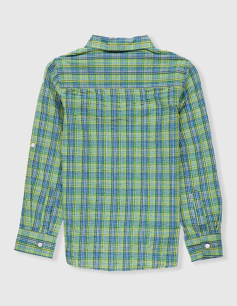 Camisa casual de algodón manga larga para niño 2