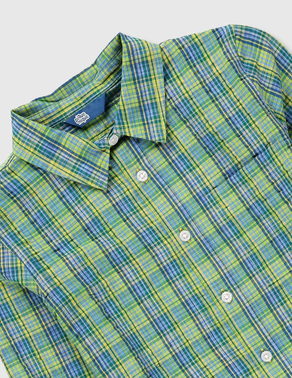 Camisa casual de algodón manga larga para niño 3