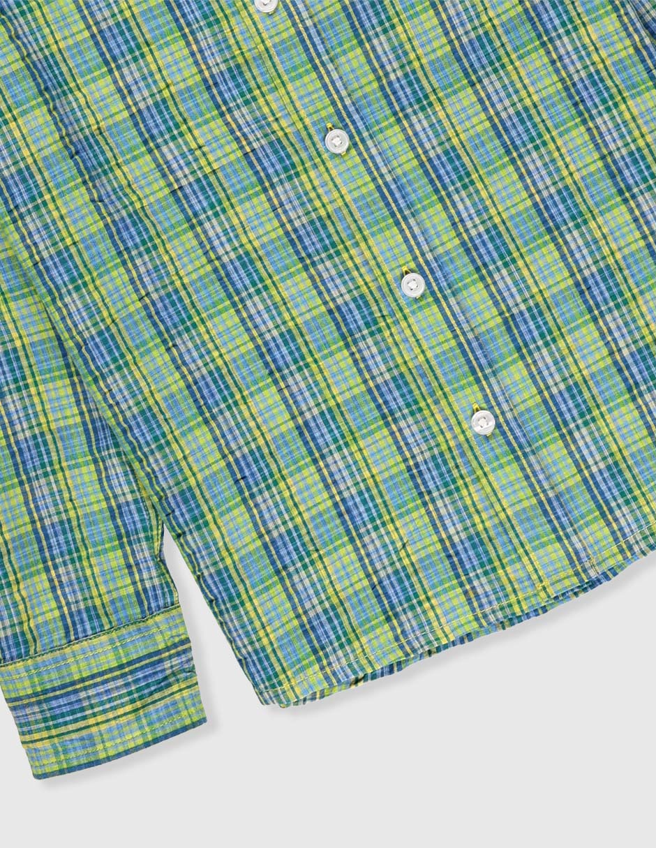Camisa casual de algodón manga larga para niño 4