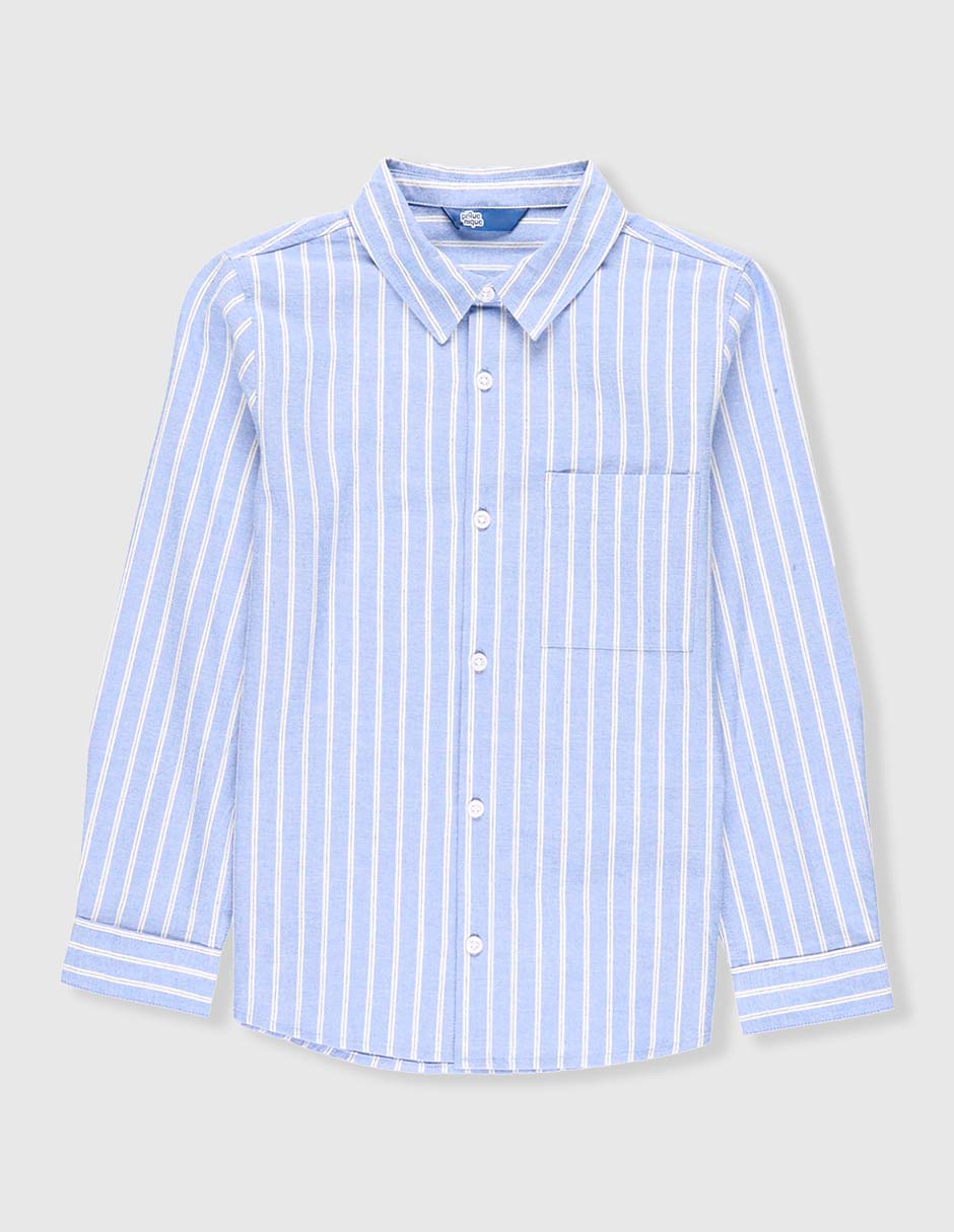 Camisa casual de algodón manga larga para niño