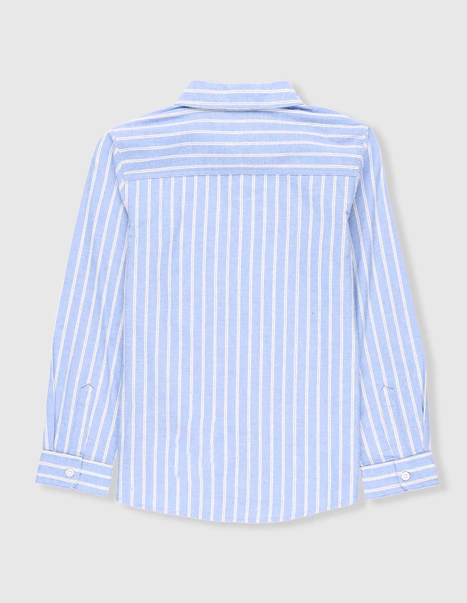 Camisa casual de algodón manga larga para niño 2