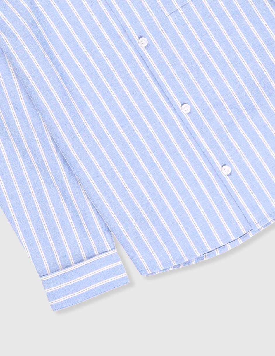 Camisa casual de algodón manga larga para niño 4