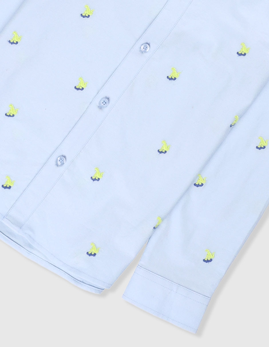 Camisa casual manga larga para niño 4