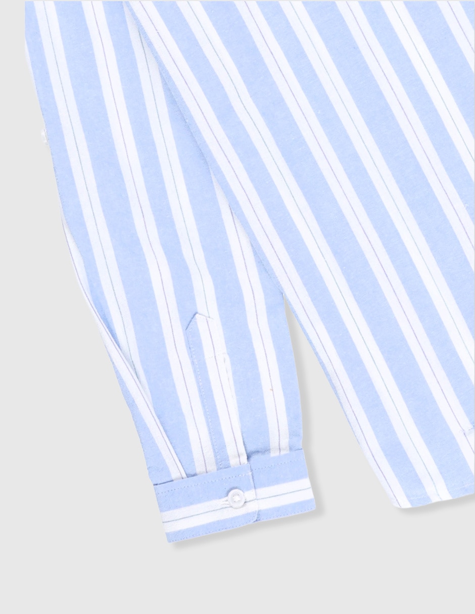 Camisa casual de algodón manga larga para niño 4