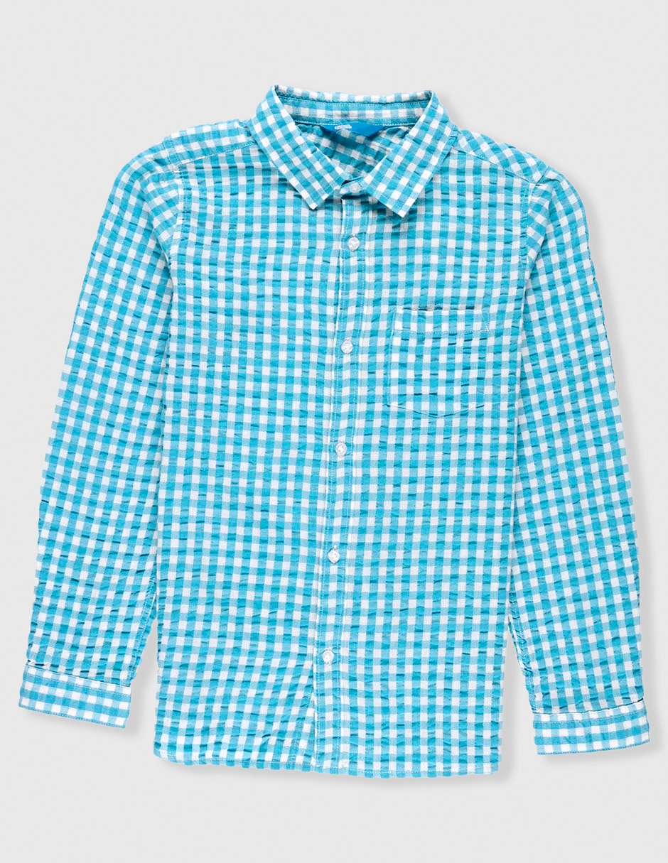 Camisa casual de algodón manga larga para niño Camisa casual de algodón manga larga para niño