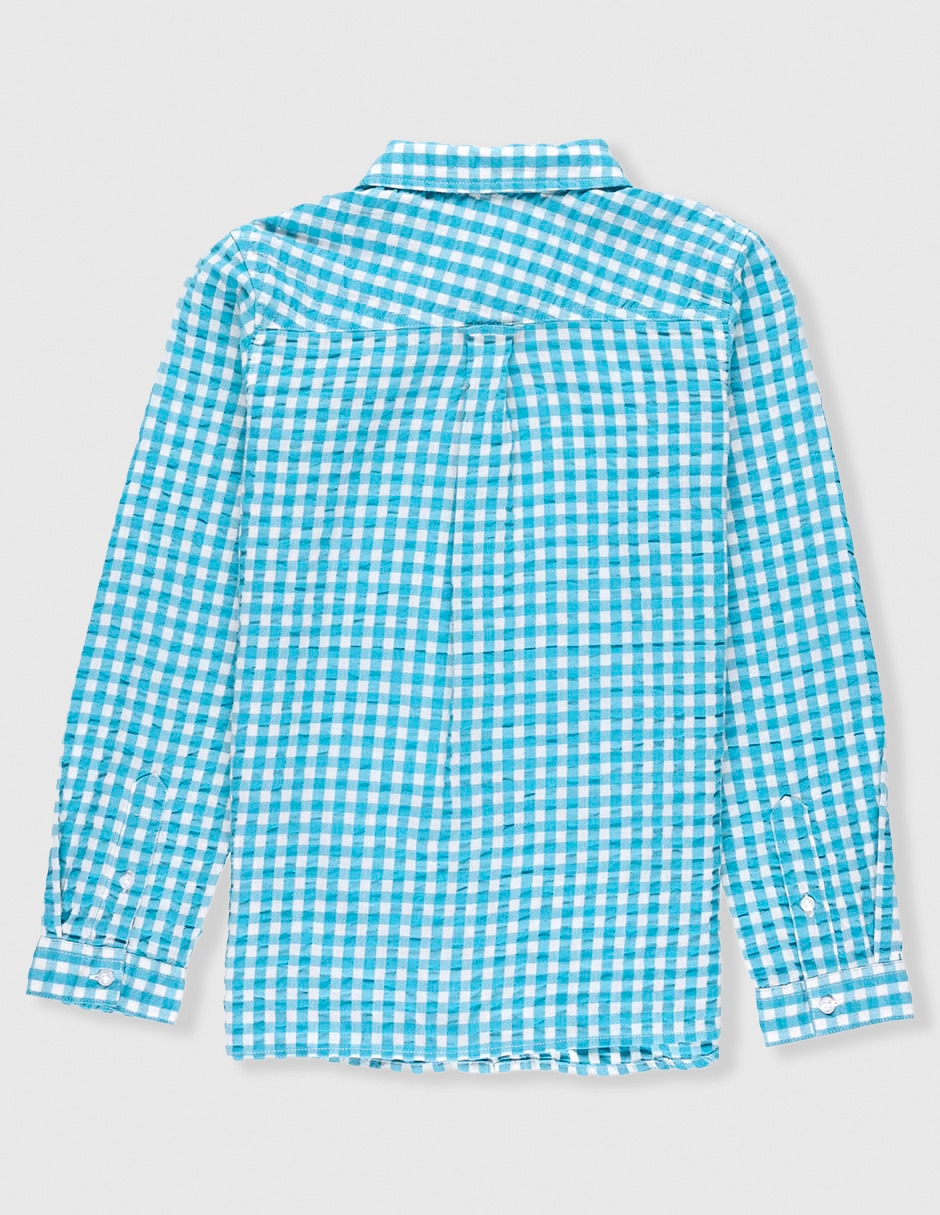Camisa casual de algodón manga larga para niño 2