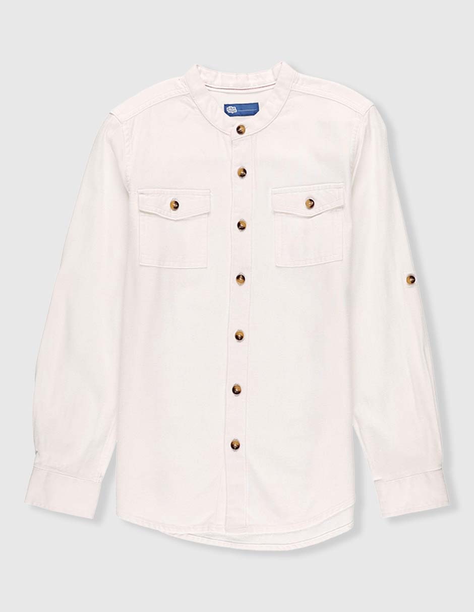 Camisa casual de algodón manga larga para niño