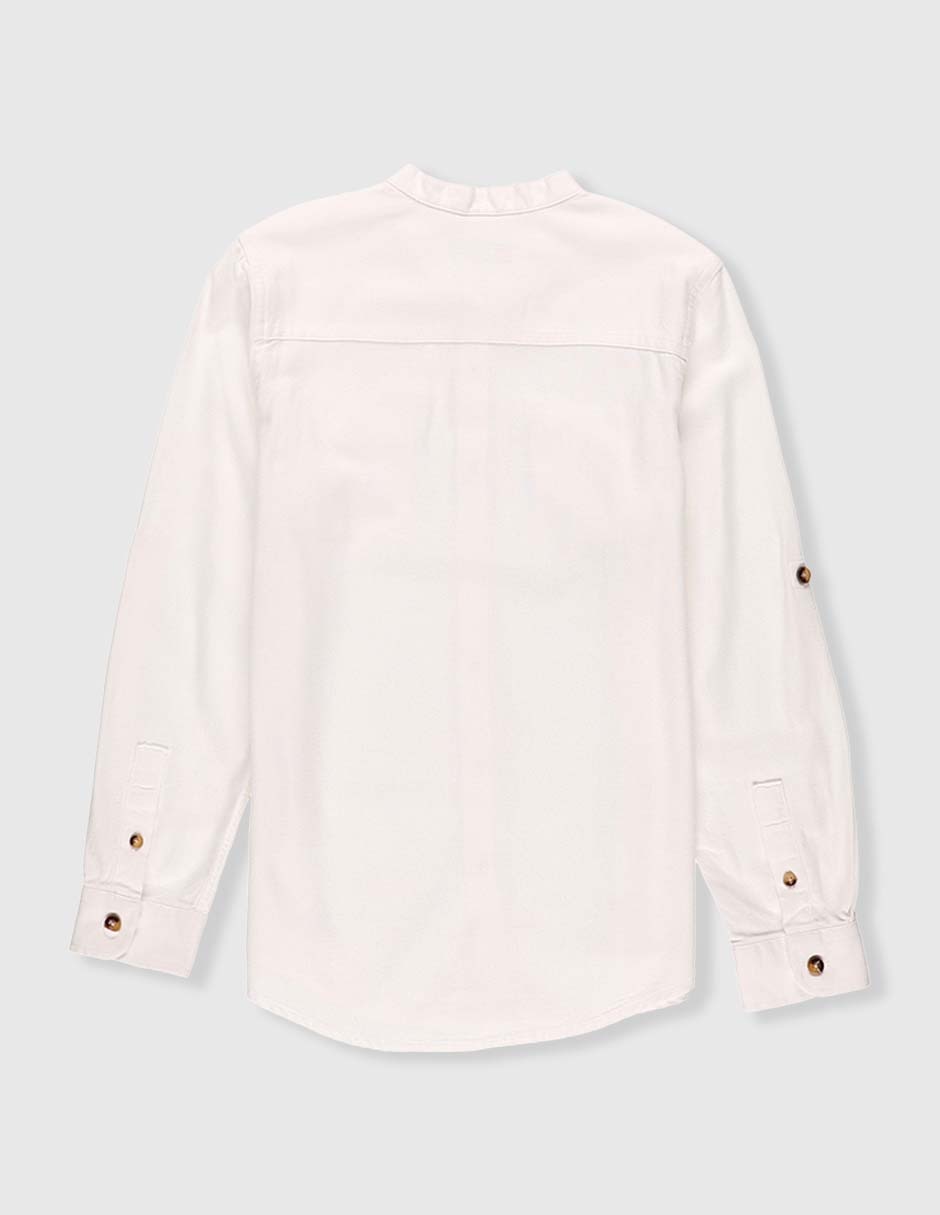Camisa casual de algodón manga larga para niño 2